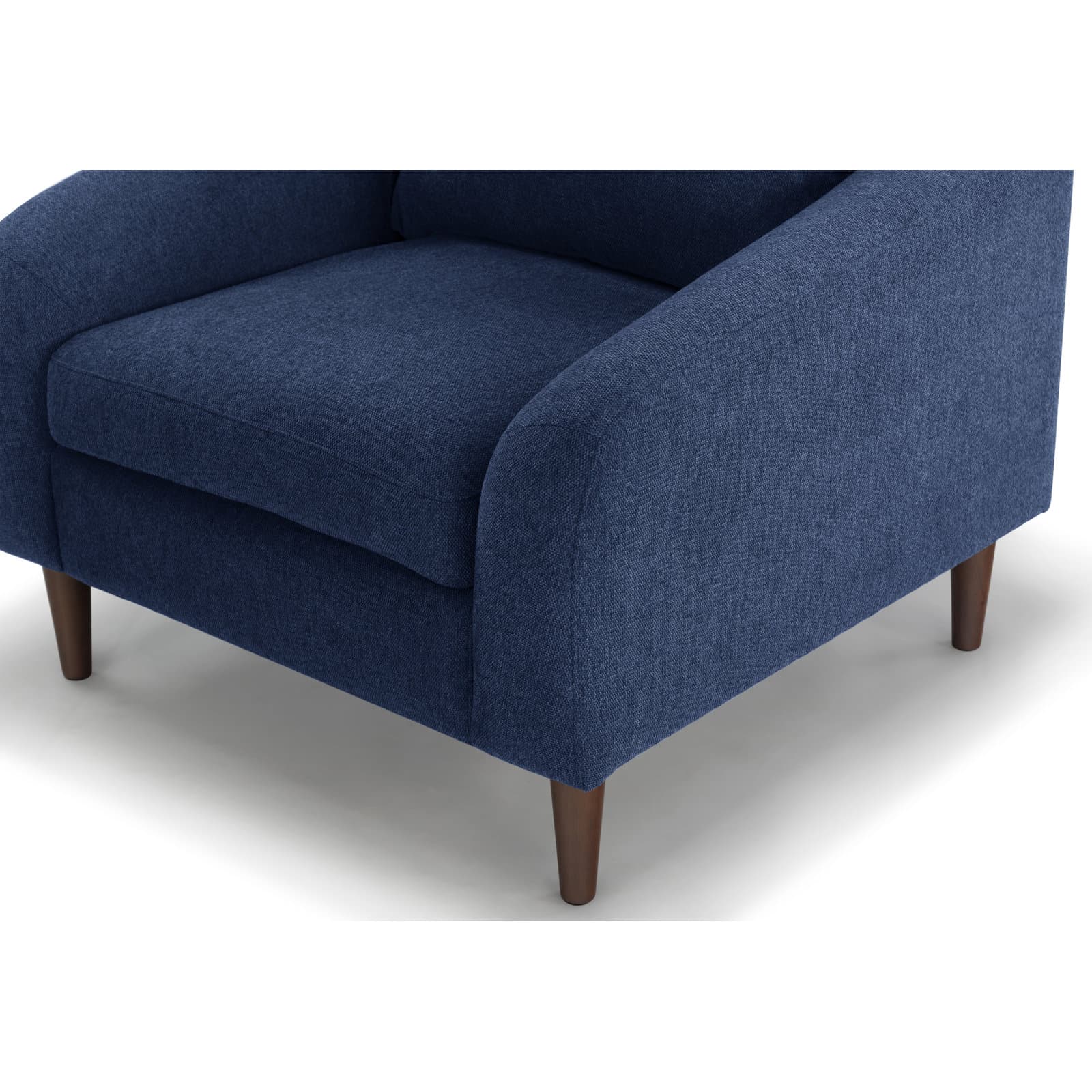 Chenille Armchair With Round Arms – alternate view
