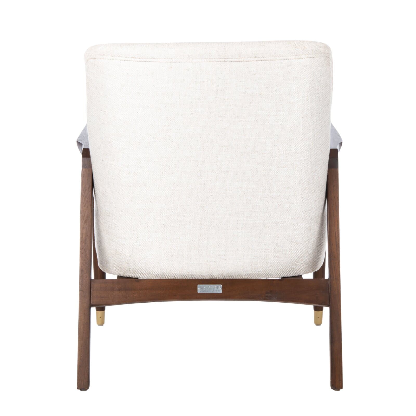 Polyester Blend And Rayon Viscose And Linen Blend Armchair With Square Arms – alternate view