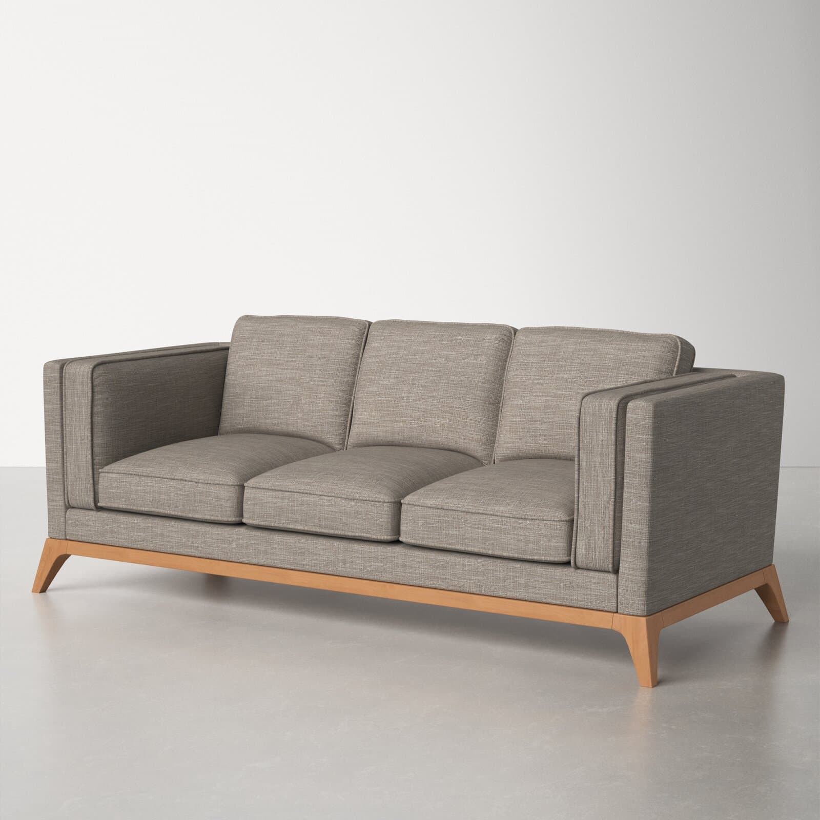 Linen Blend Loveseat With Square Arms – alternate view