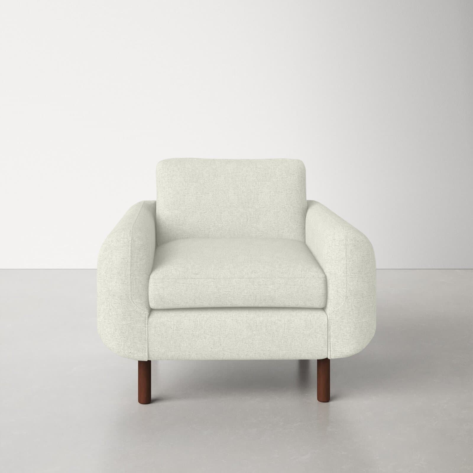 Basketweave Armchair With Round Arms – alternate view
