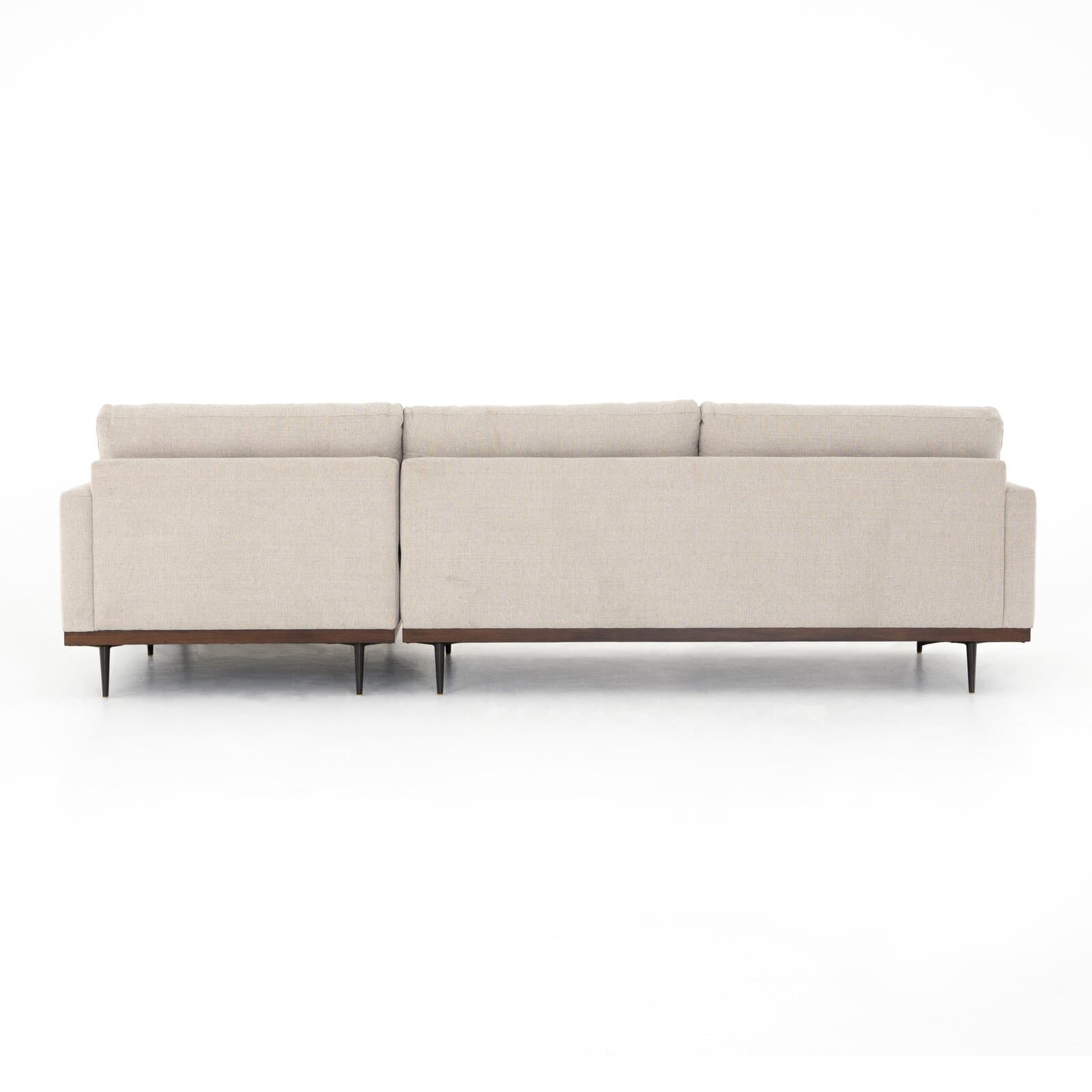 100% Polyester Sectional With Square And Recessed Arms – alternate view