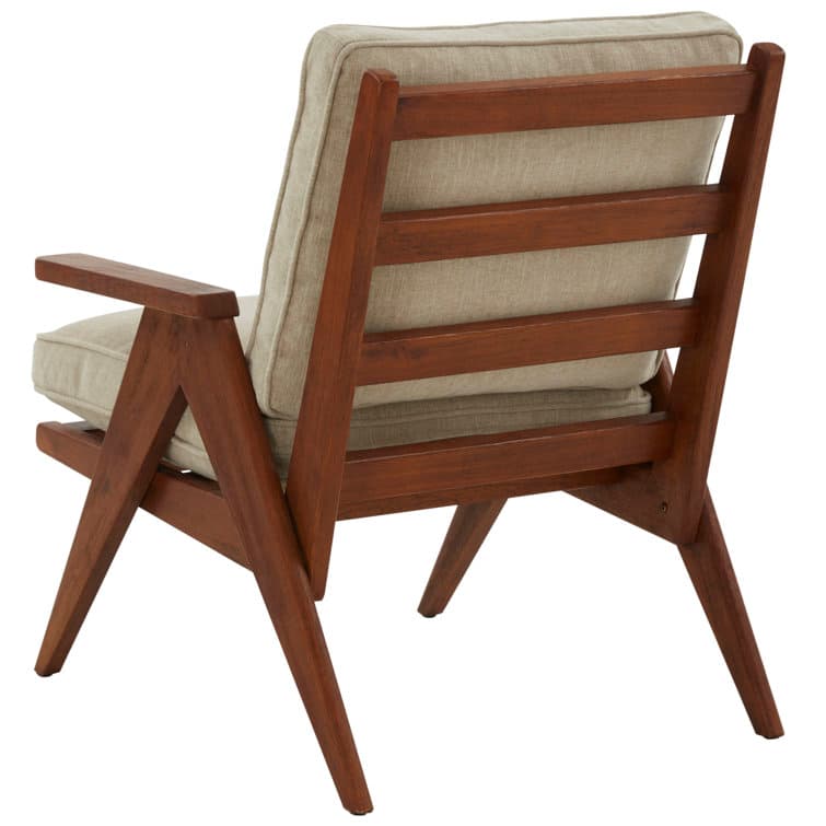 Linen (100% Polyester) Armchair With Square Arms – alternate view