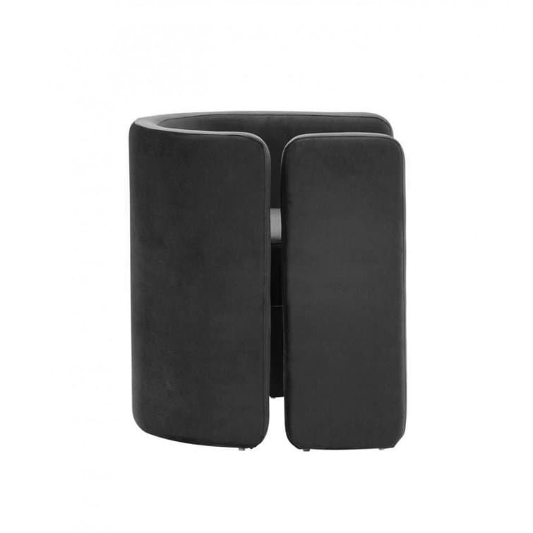 Velvet Armchair With Square Arms – alternate view