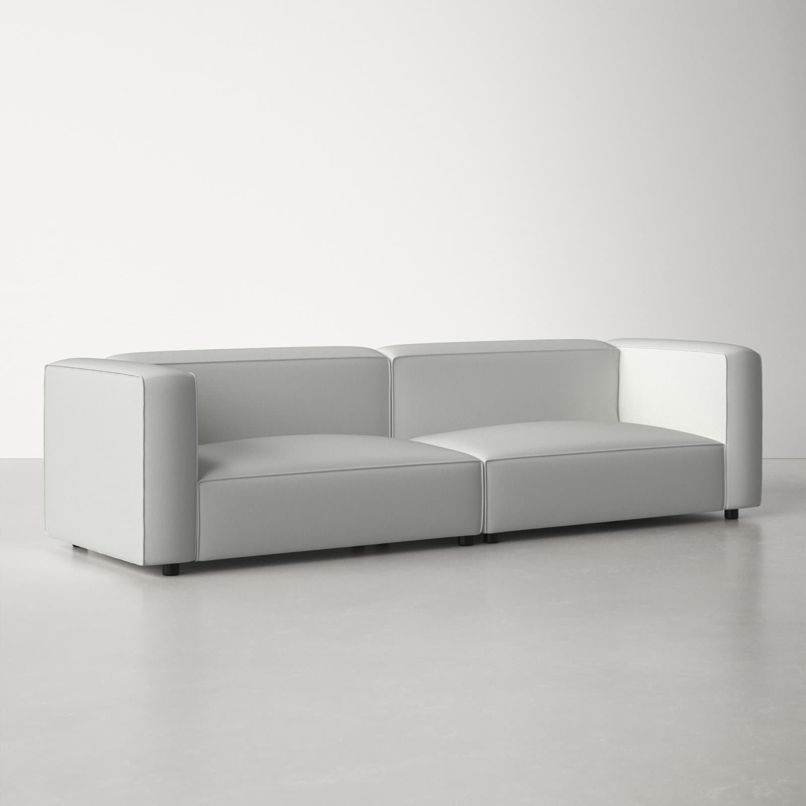 100% Linen Loveseat With Tuxedo Arms – alternate view