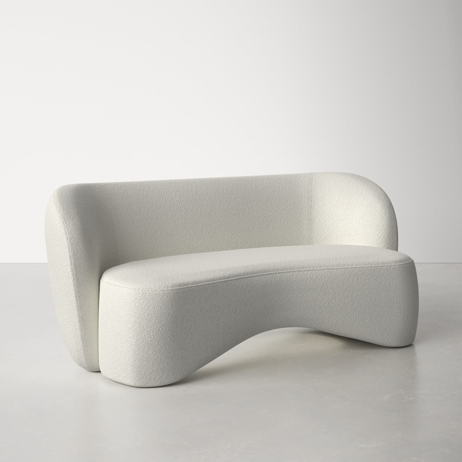 Polyester Blend Loveseat With Flared Arms – alternate view