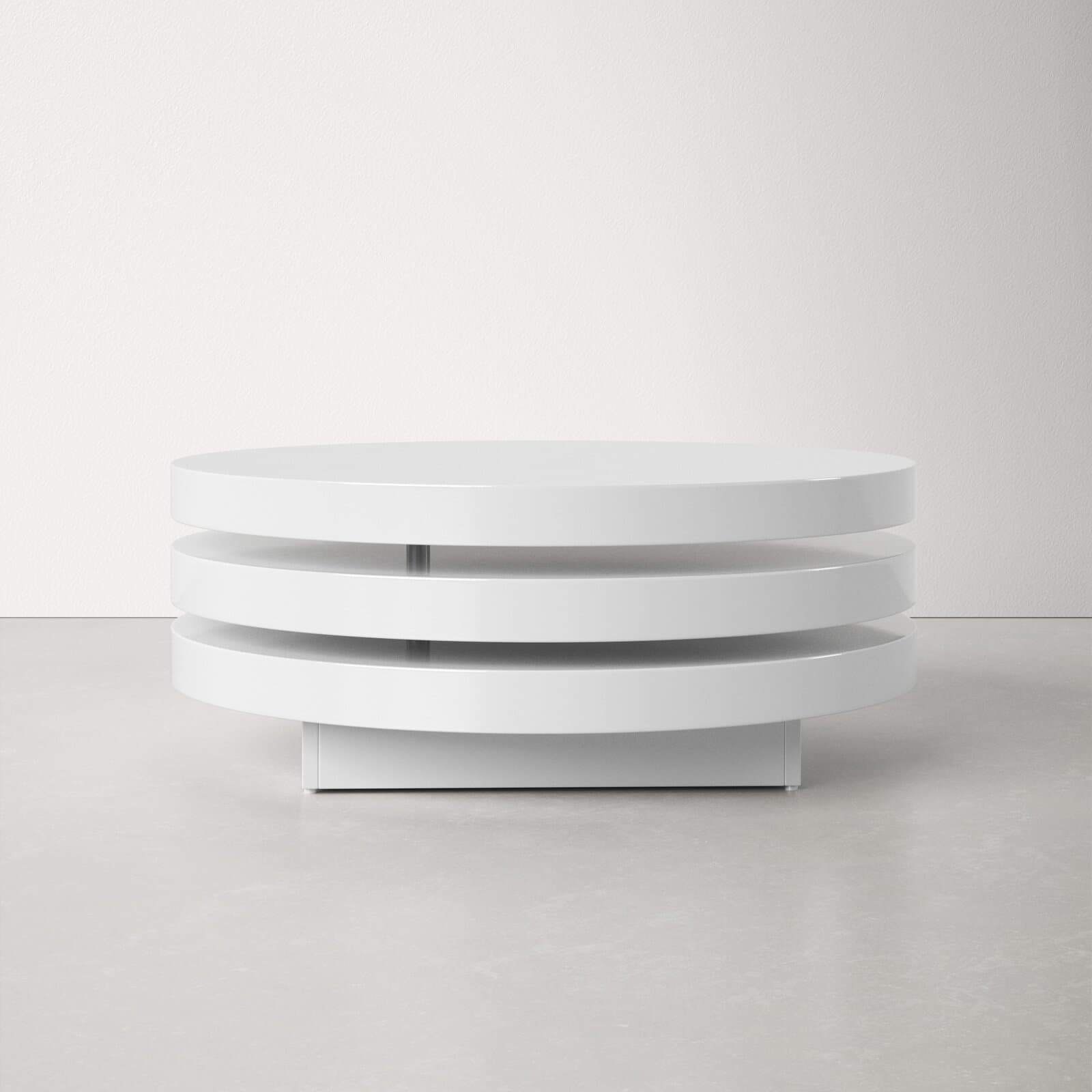 Round Coffee Table With Manufactured Wood Top And Manufactured Wood Base – alternate view