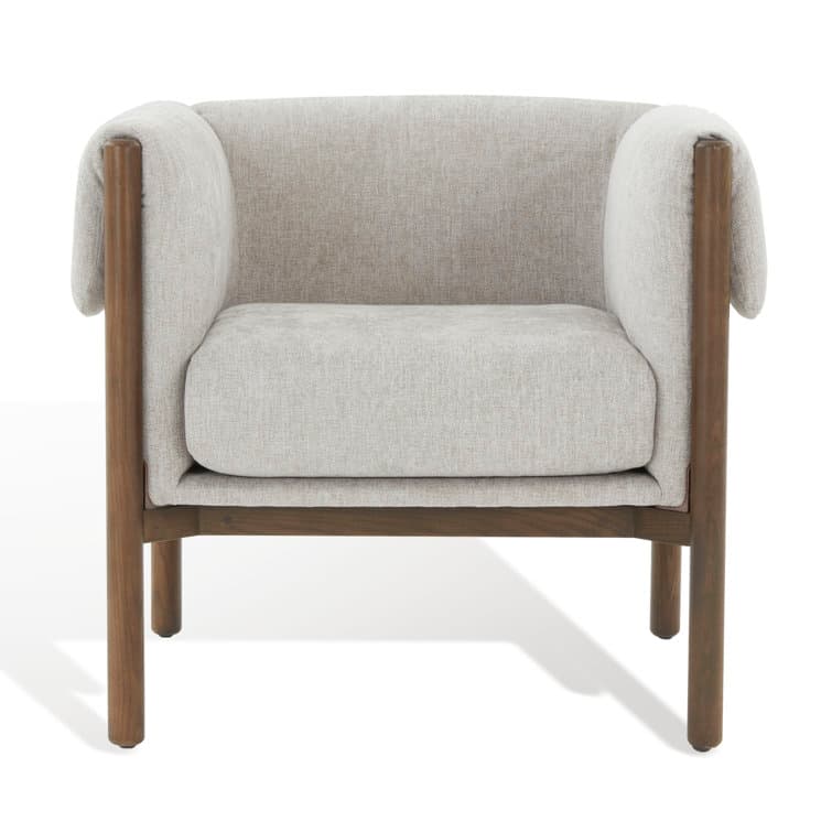 Linen Armchair With Square Arms – alternate view