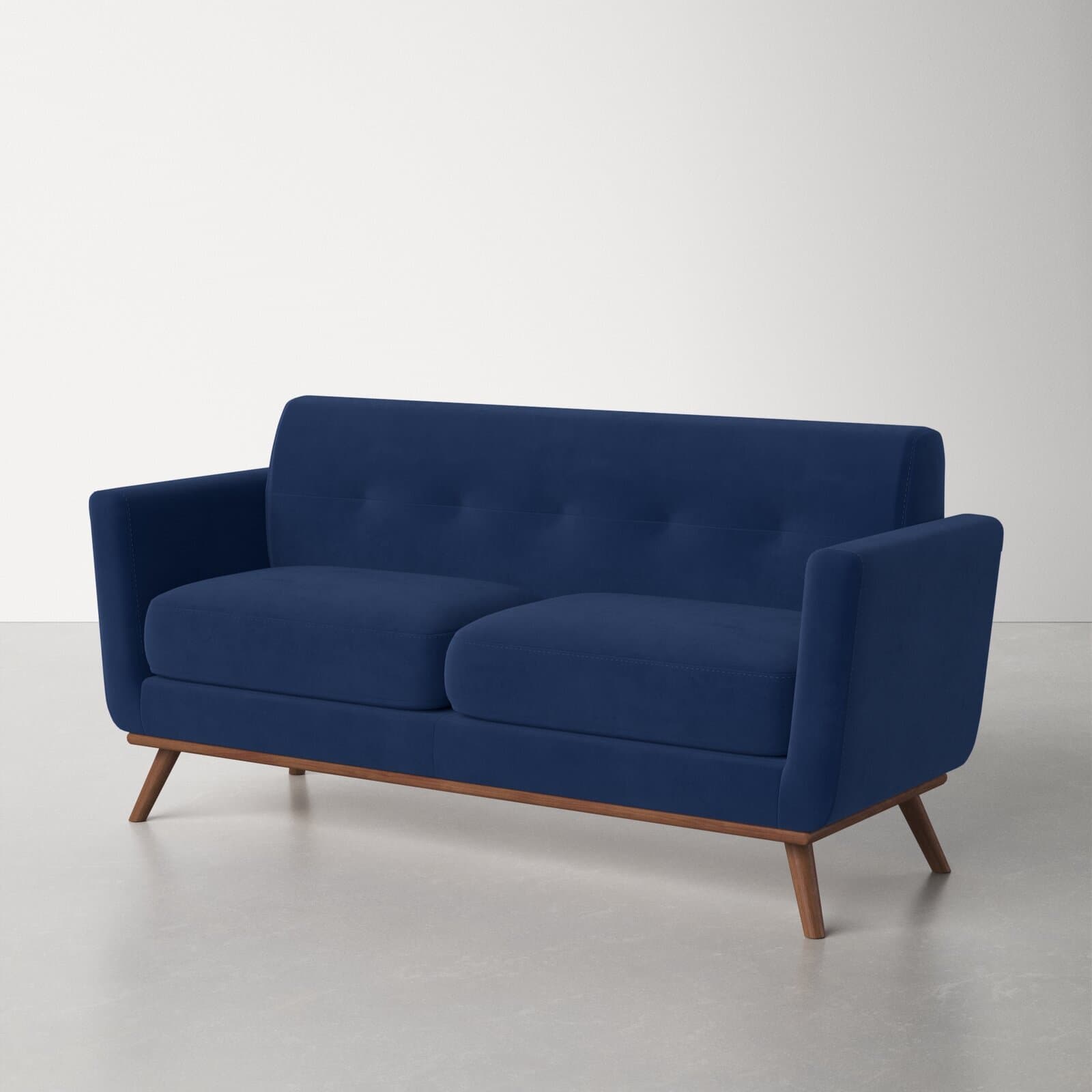 Polyester Twill Loveseat With Square Arms – alternate view
