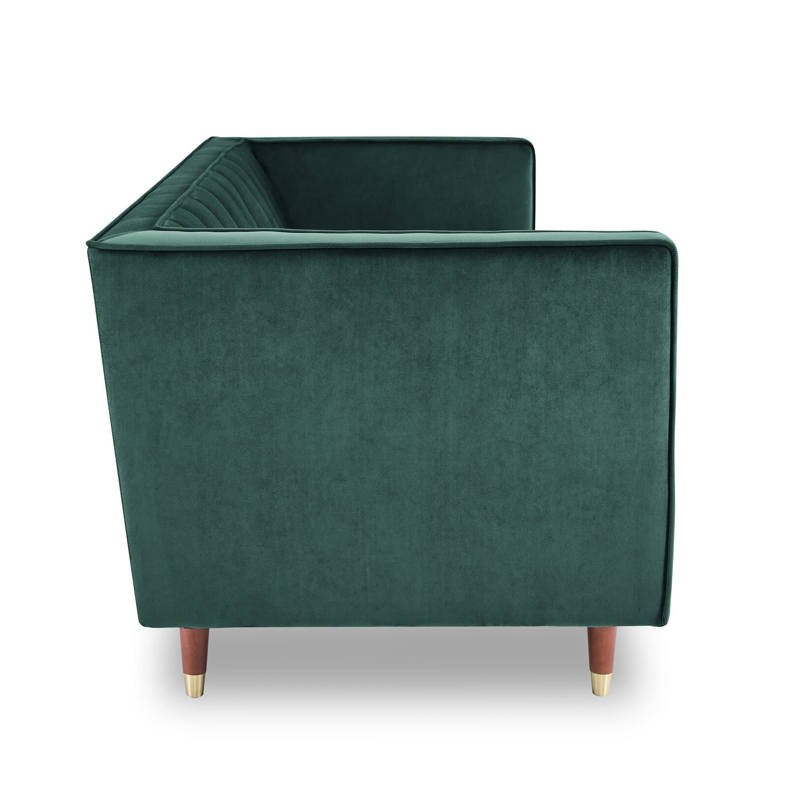 Velvet Loveseat With Tuxedo Arms – alternate view