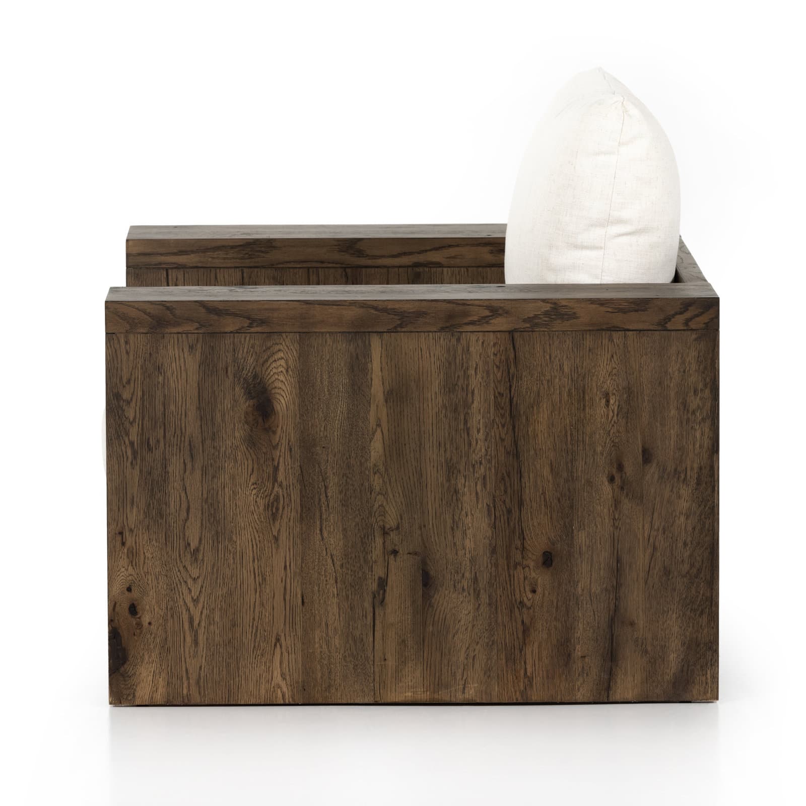 Polyester Blend And Linen Blend Armchair With Square Arms – alternate view