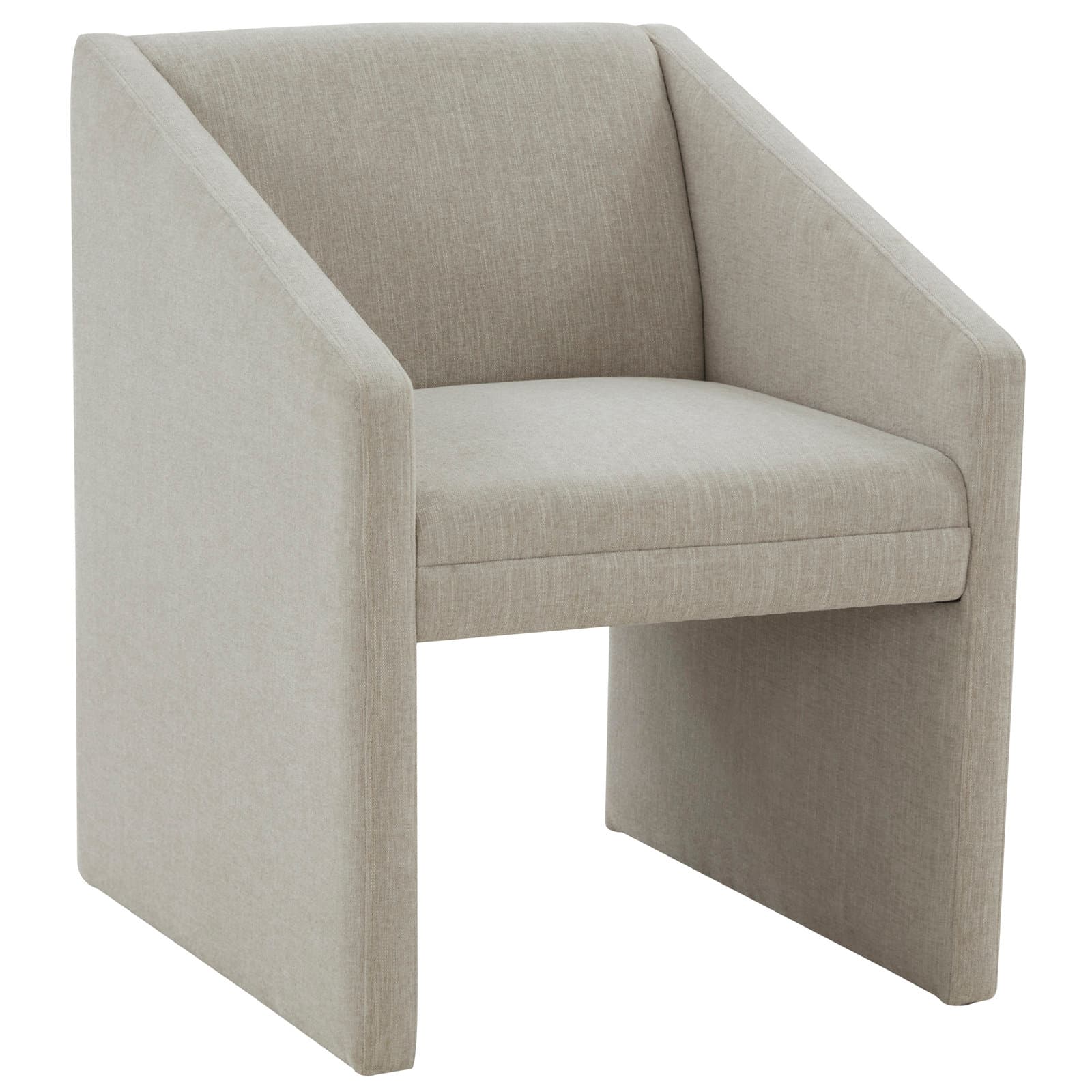 100% Linen Armchair With Square Arms – alternate view