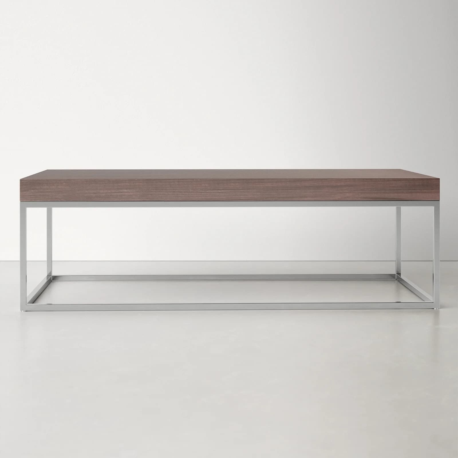 Rectangular Coffee Table With Manufactured Wood Top And Stainless Steel Base – alternate view