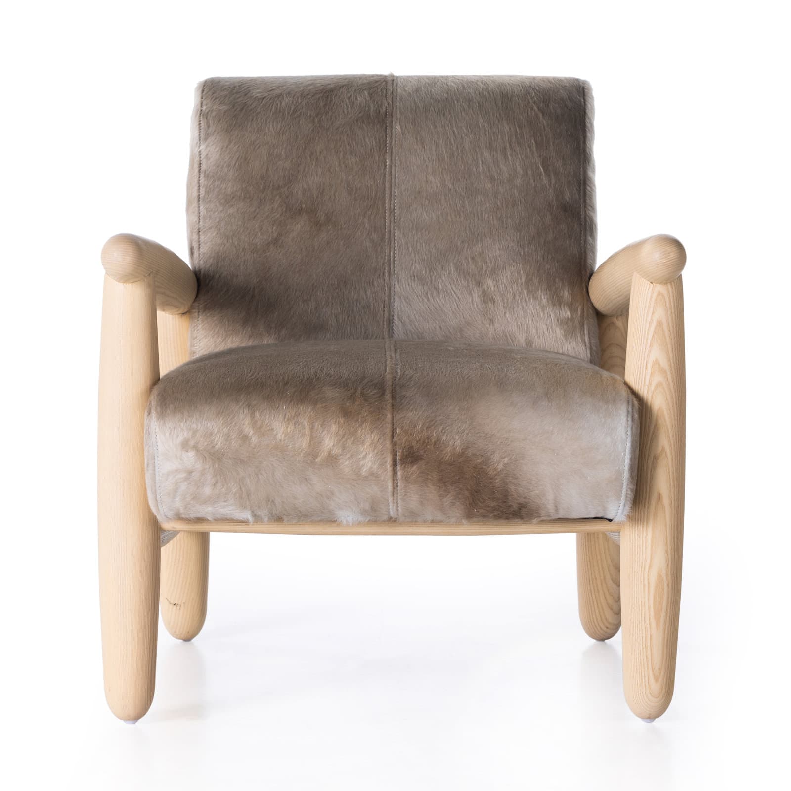 Genuine Leather Armchair With Recessed Arms – alternate view