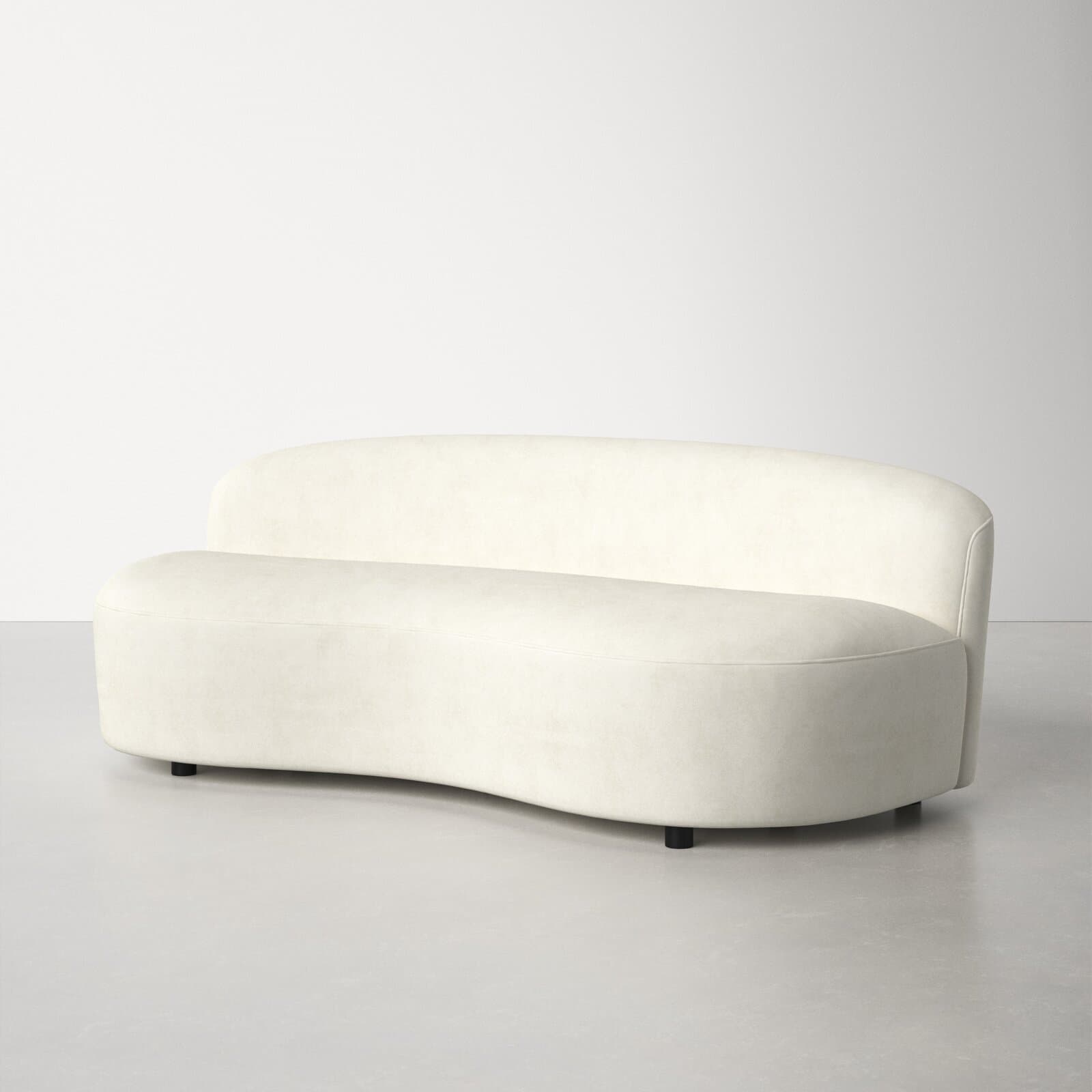 Velvet Loveseat Without Arms – alternate view