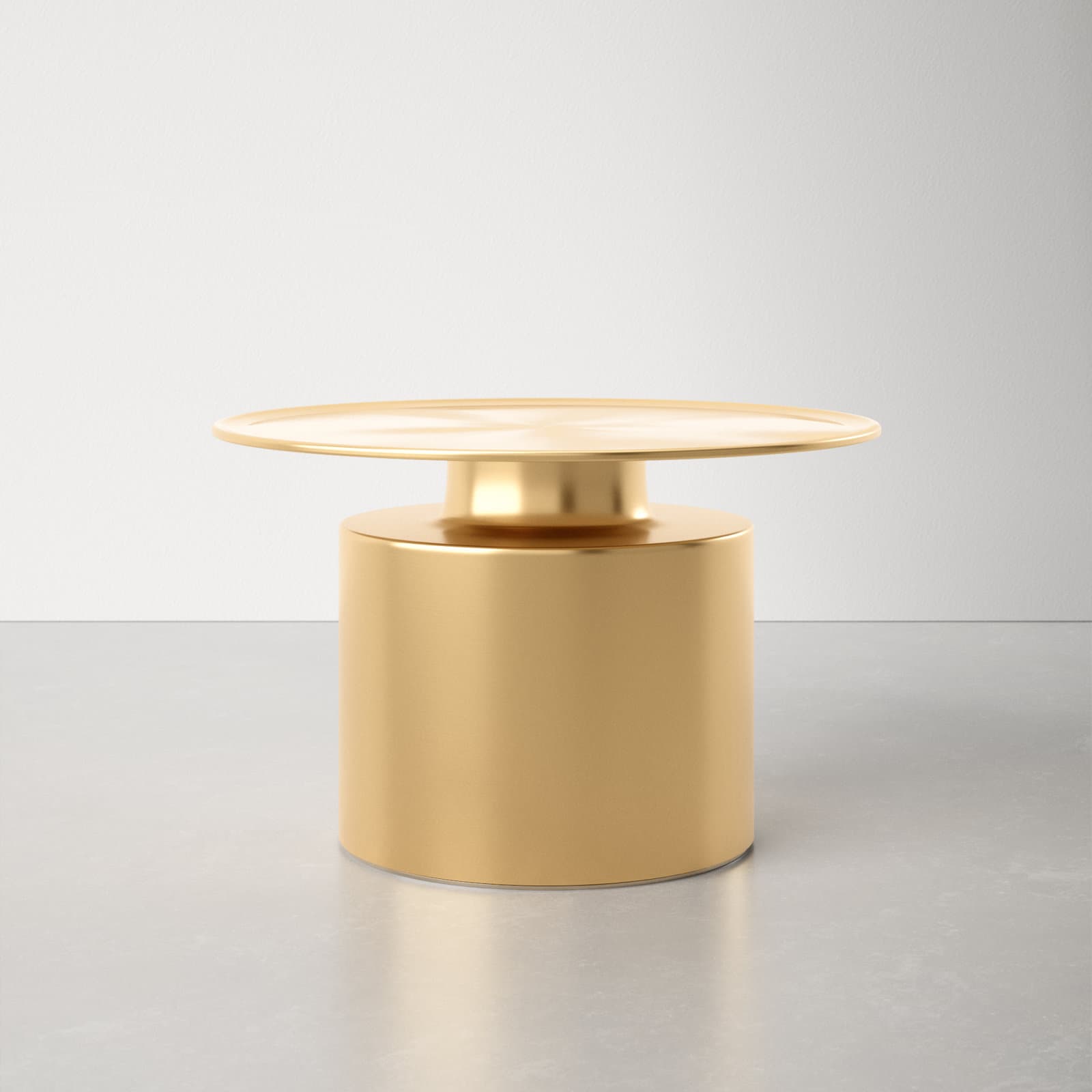 Round Coffee Table With Aluminum, Steel Top And Steel Aluminum Base – alternate view