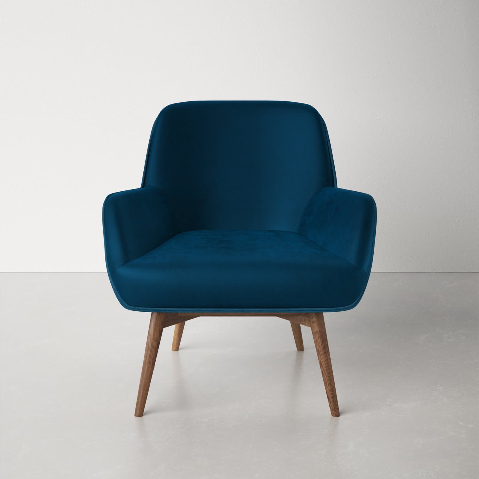 Velvet Armchair With Flared Arms – alternate view