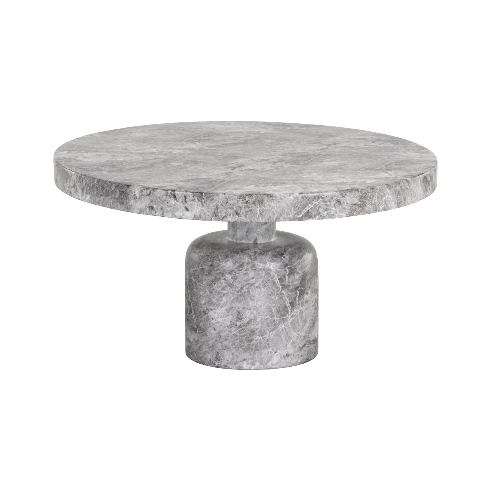 Round Coffee Table With Concrete Top And Concrete Base – alternate view
