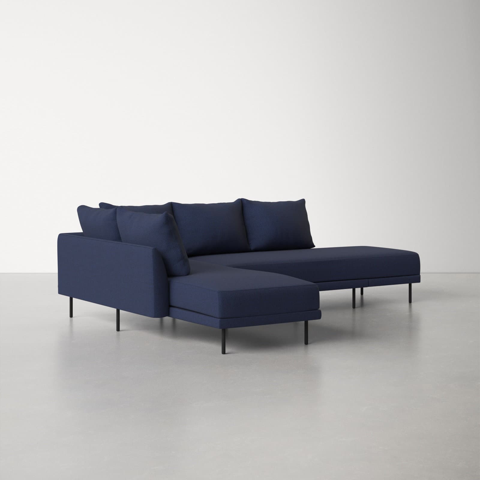 Polyester Blend Sectional Without Arms – alternate view
