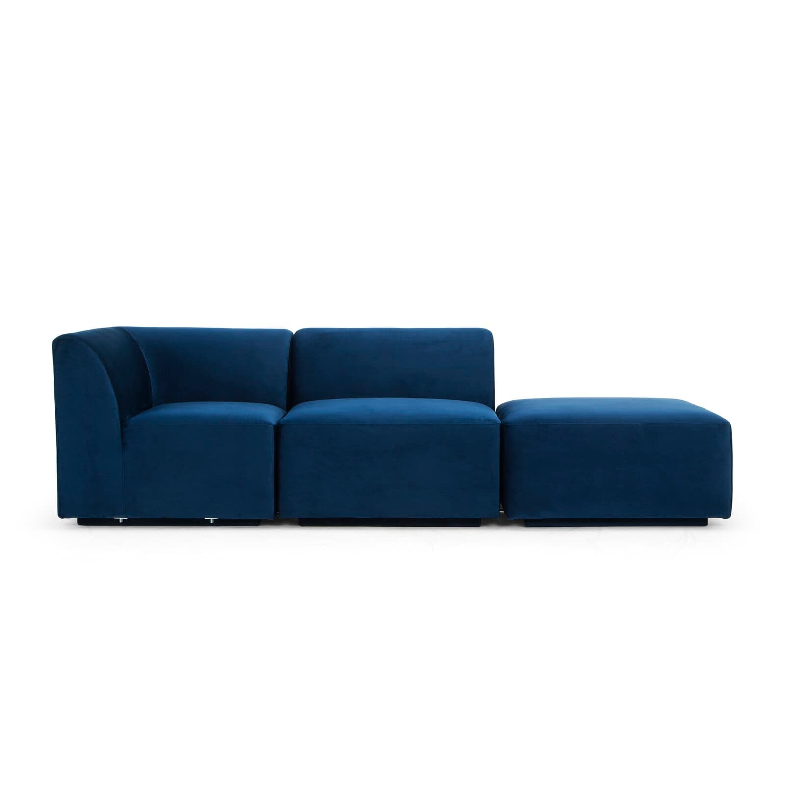 Polyester Blend Sectional With Arms