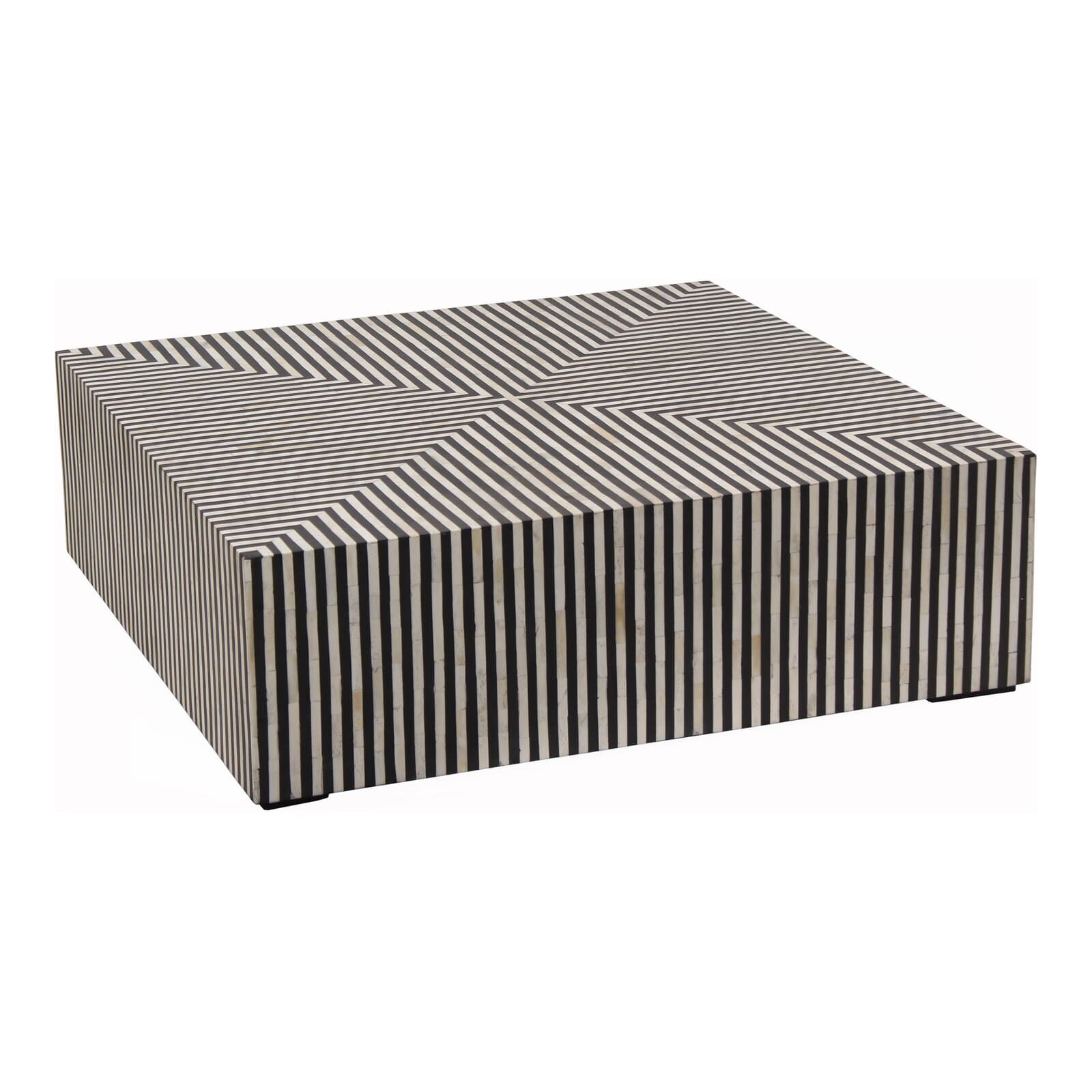 Square Coffee Table With Resin Top And Manufactured Wood Base – alternate view
