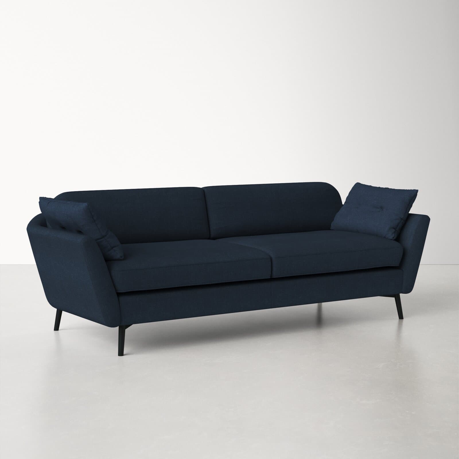 Chenille Loveseat With Flared Arms – alternate view