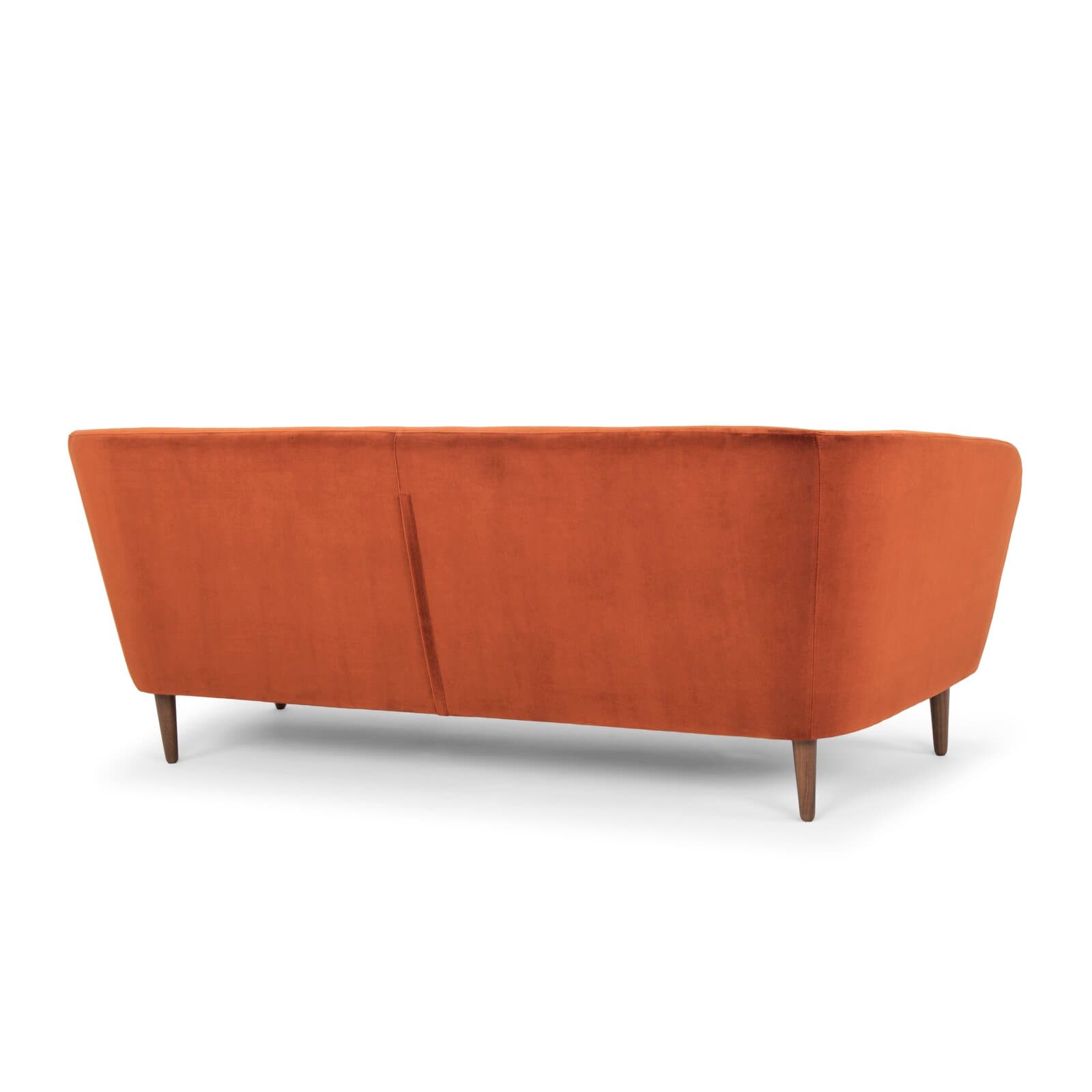 Velvet Loveseat With Flared Arms
