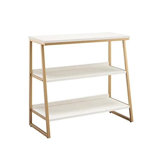 Leick Home 70007-WTGD Mixed Metal and Wood Stepped Tier Book