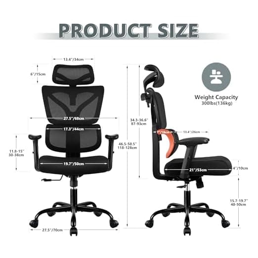 Winrise Office Chair Ergonomic Desk Chair – alternate view