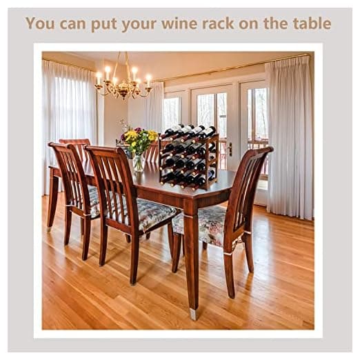 Homevany Bamboo Wine Rack – alternate view