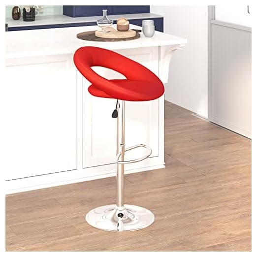 Flash Furniture Contemporary Red Vinyl Rounded Orbit-Style – alternate view