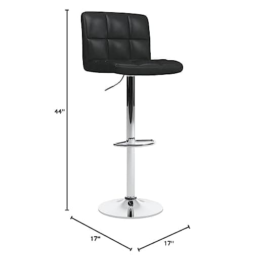 Roundhill Furniture Swivel Black Bonded Leather Adjustable – alternate view