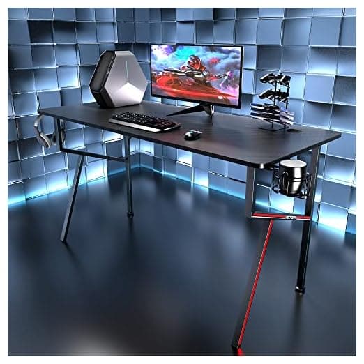 Organized Gaming Desk 55 inch PC Computer Desk – alternate view