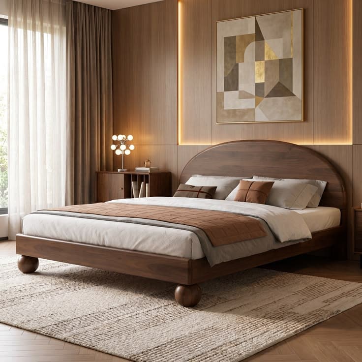Wooden Brown Bed