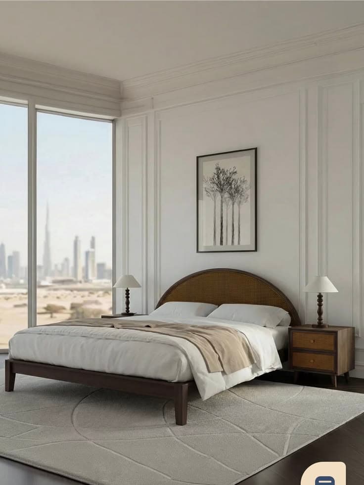 Wooden Brown Bed – alternate view