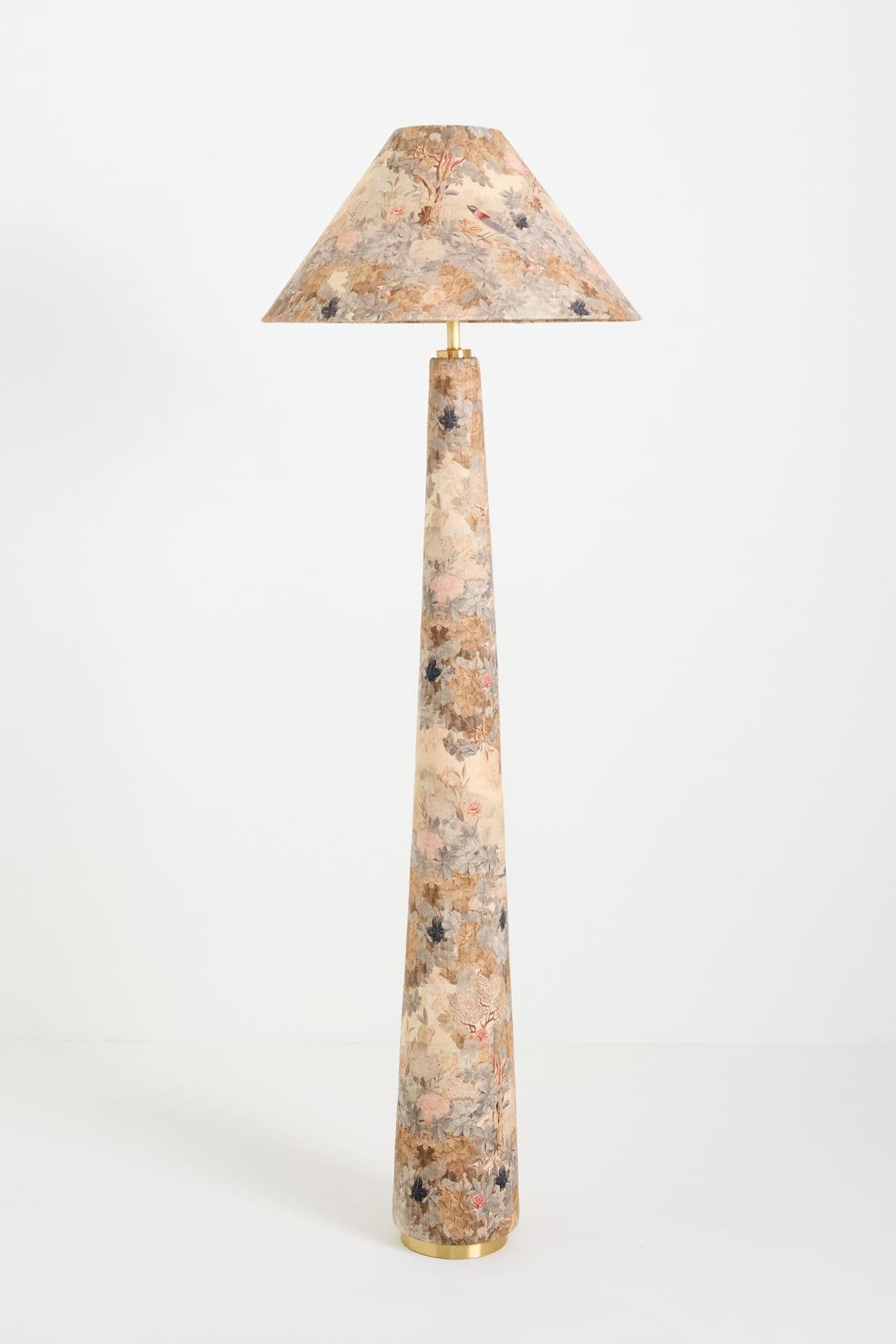 Lulu Printed Fabric Upholstered Empire Floor Lamp