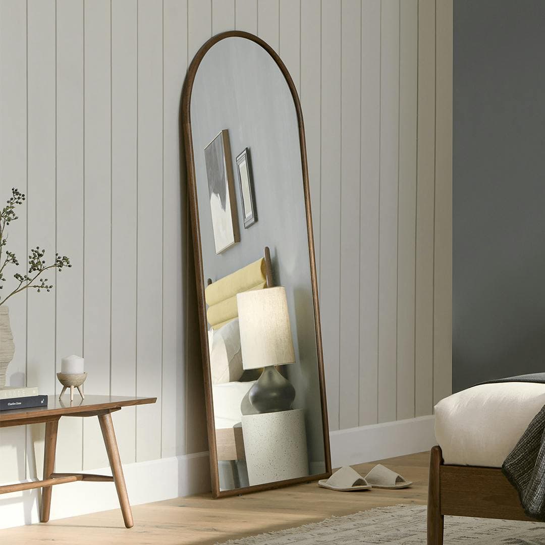 Laud Floor Mirror - Walnut