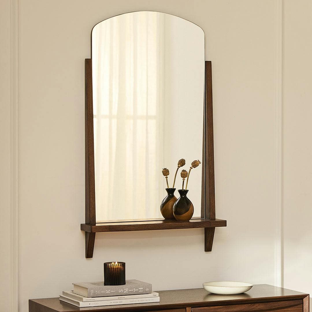 Luras Wall Mirror - Walnut